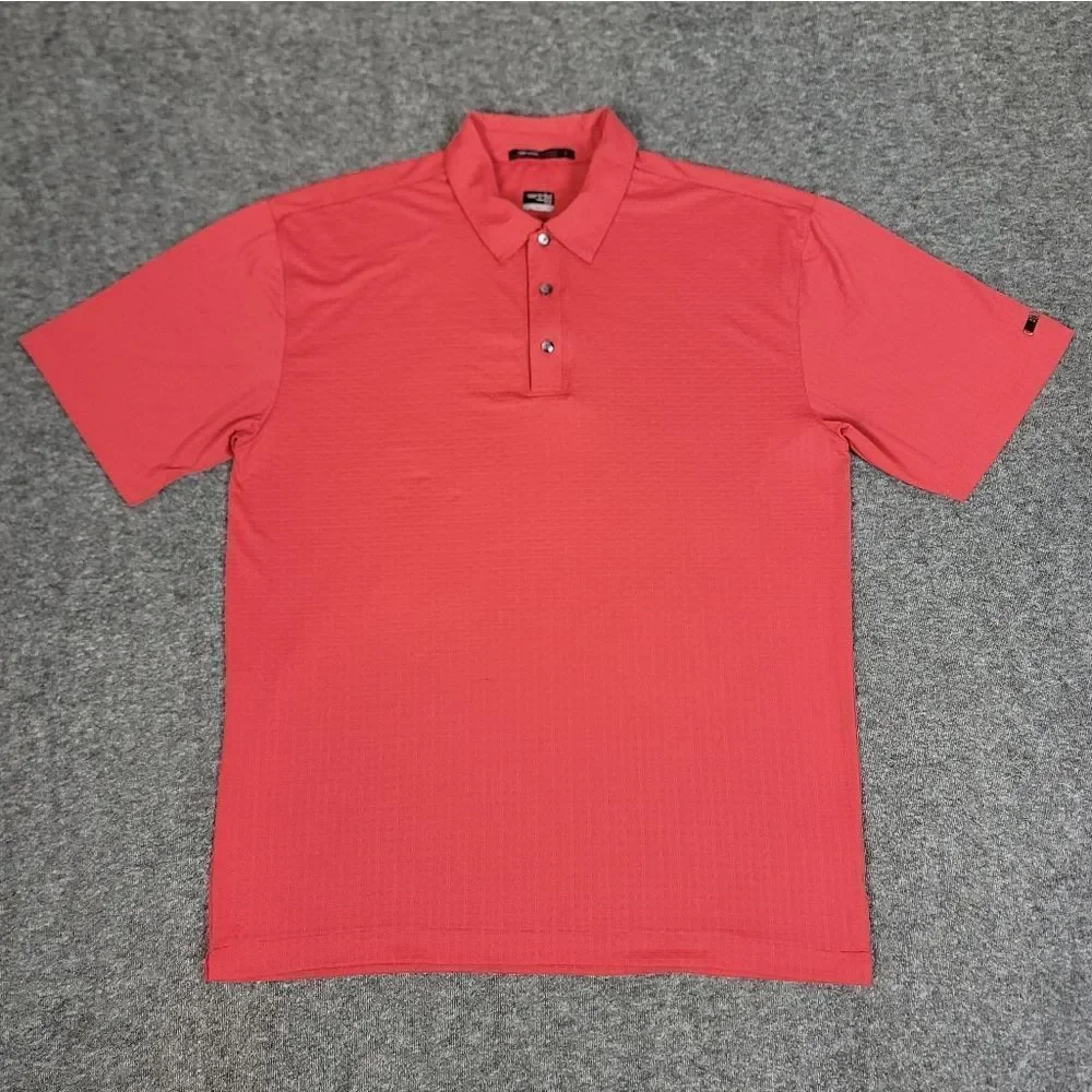 Nike Tiger Woods Collection Polo Shirt Men L Red 2012 Legacy Era Golf